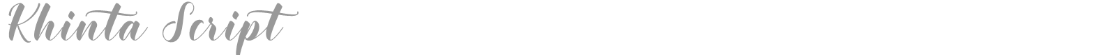 Khinta Script font preview